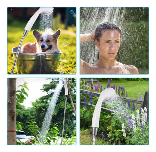 Ducha Portátil Eléctrica con Batería Recargable para Camping Viajes vehículos y jardín