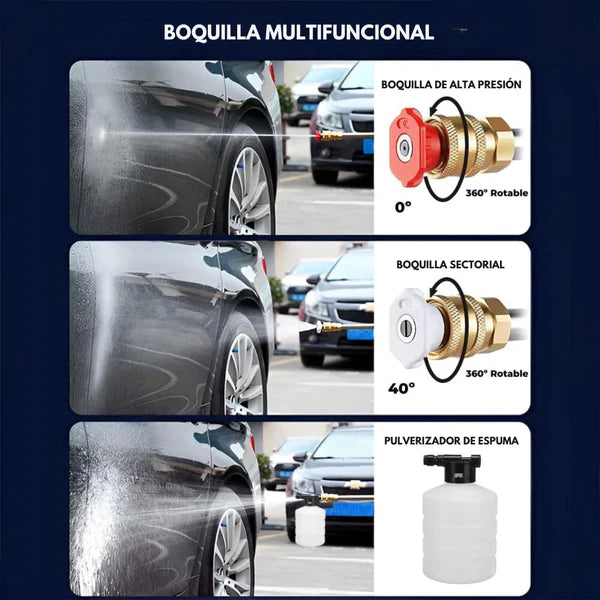 PowerClean™ Hidrolavadora Inalámbrica de Alta Presión + Kit Completo