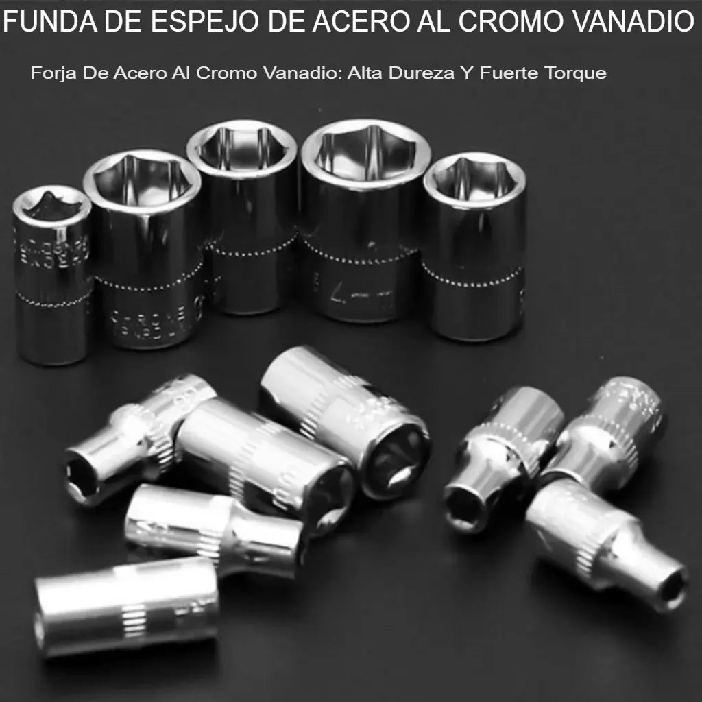 🚨 Lanzamiento Premium | Kit de Herramientas 46pcs Cromo Vanadio
