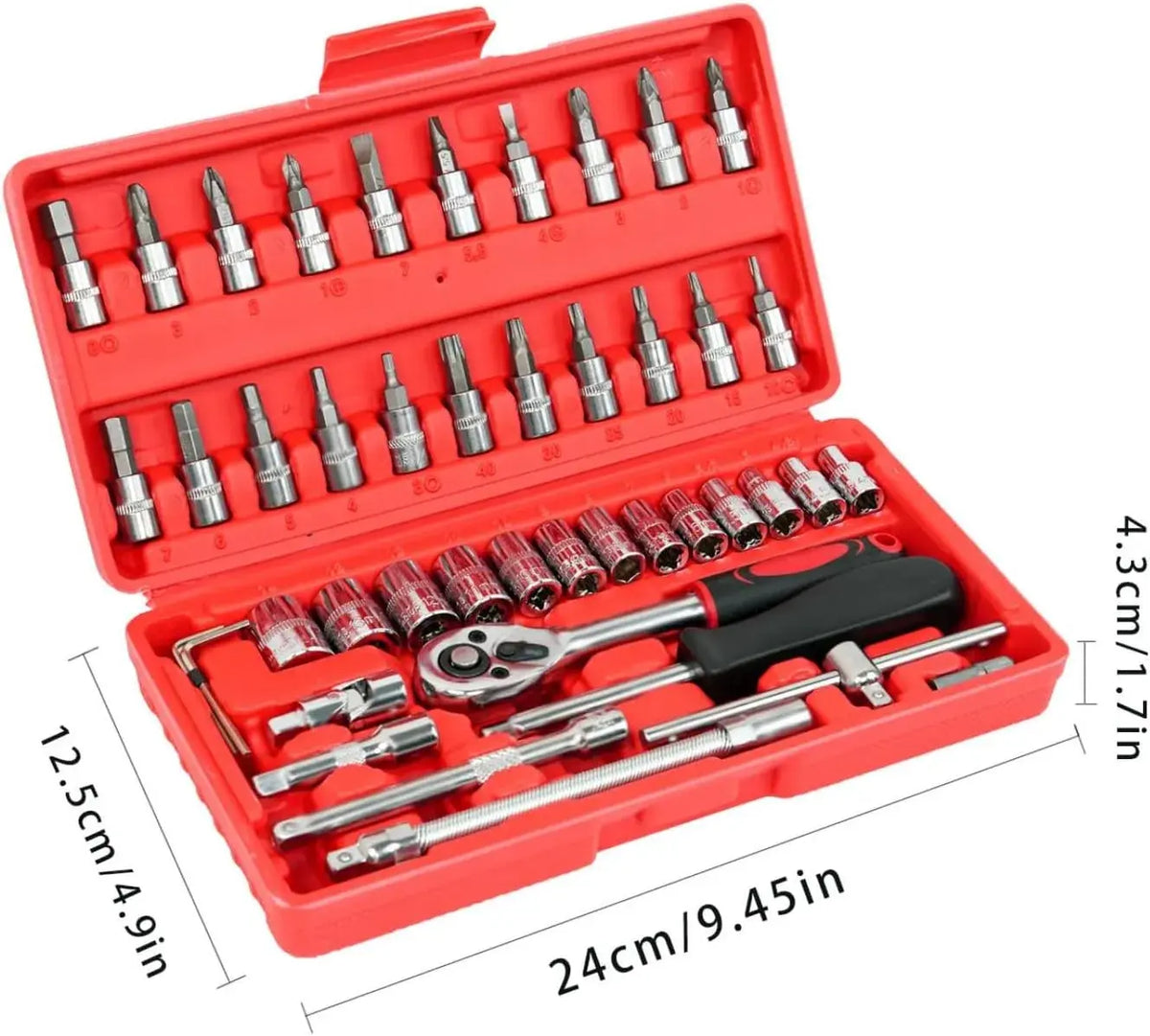 🚨 Lanzamiento Premium | Kit de Herramientas 46pcs Cromo Vanadio