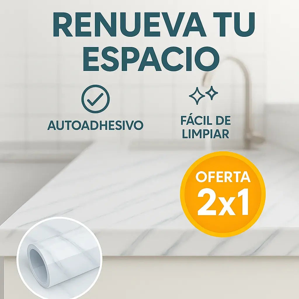 🚨 ¡GRAN LANZAMIENTO! NUEVO PAPEL PVC ADHESIVO CON EFECTO MÁRMOL 60cm X 3m