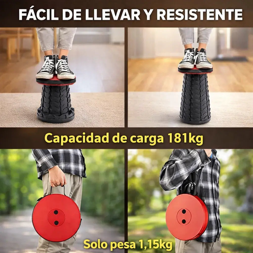 Silla Plegable GO+™: Tu asiento de 180kg de resistencia que se abre en 1 segundo - 🎁 HOY 35% DCTO