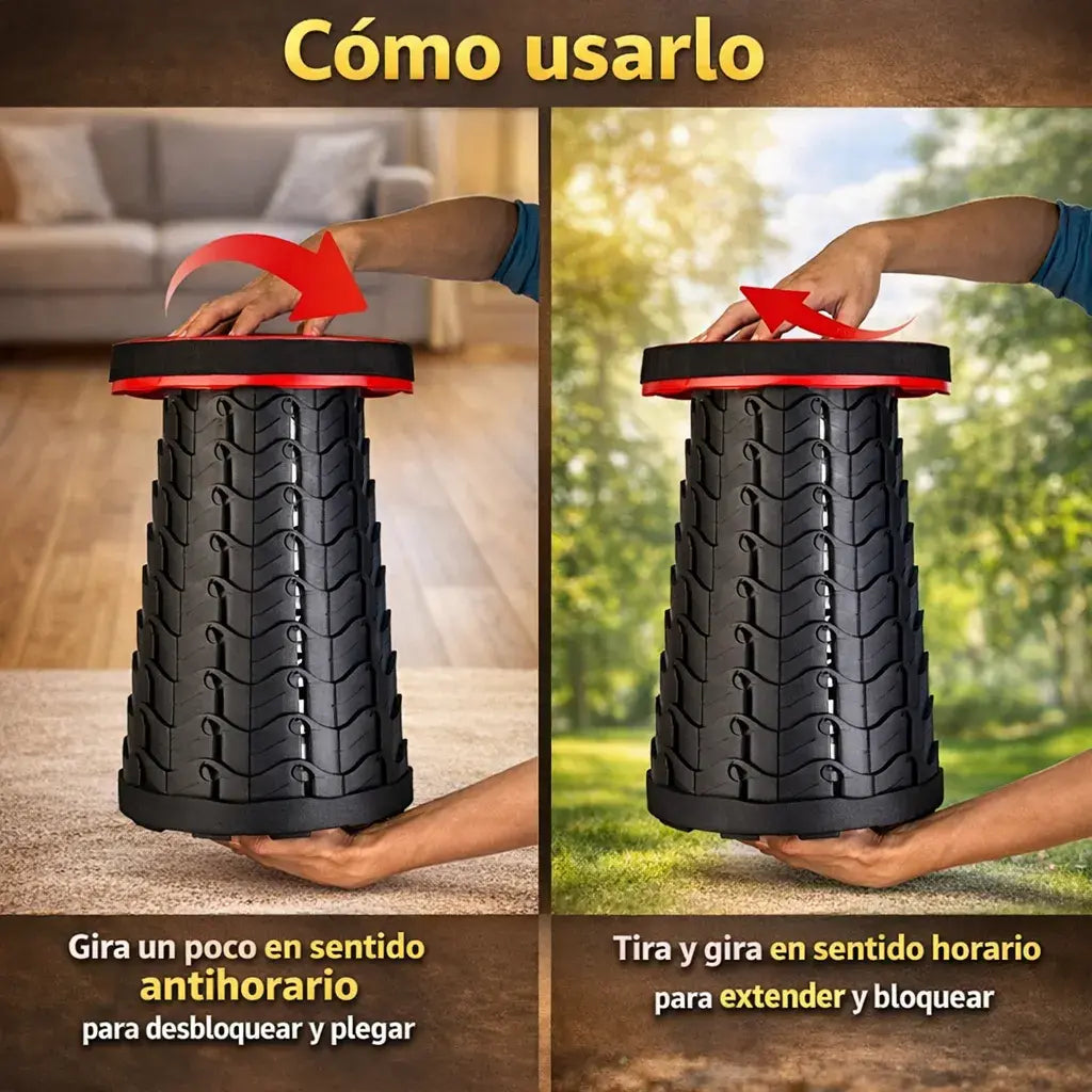 Silla Plegable GO+™: Tu asiento de 180kg de resistencia que se abre en 1 segundo - 🎁 HOY 35% DCTO
