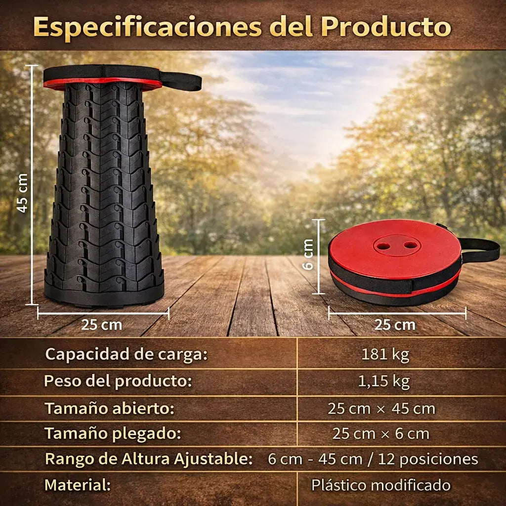 Silla Plegable GO+™: Tu asiento de 180kg de resistencia que se abre en 1 segundo - 🎁 HOY 35% DCTO