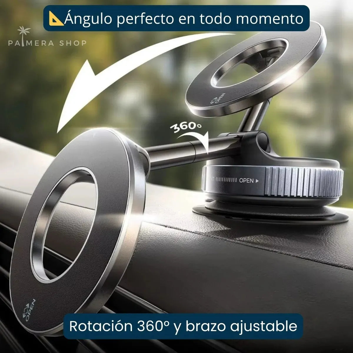 AEROLINK™ – Soporte Magnético 360° con máxima estabilidad.