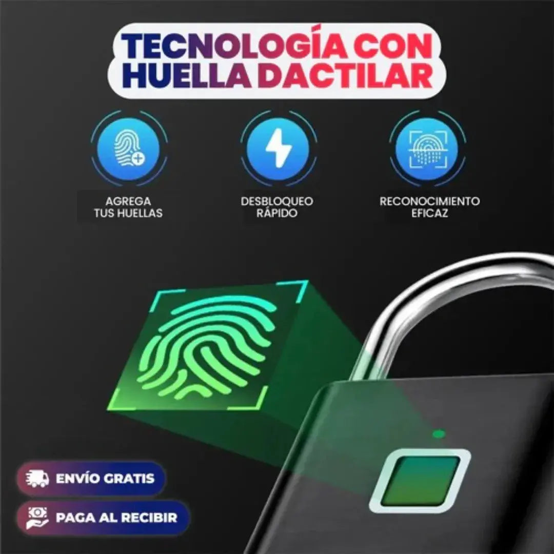 🔒CANDADO INTELIGENTE DE HUELLA DIGITAL | SEGURIDAD SIN LLAVES