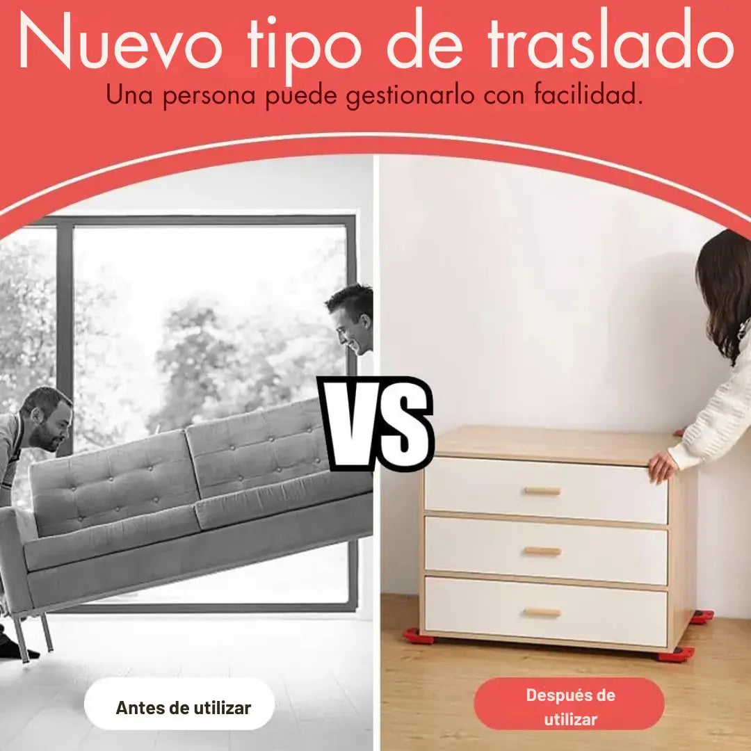 🏆 Set Elevador y Deslizante Multiusos Pro - 5 en 1 | Soporta 350 lbs