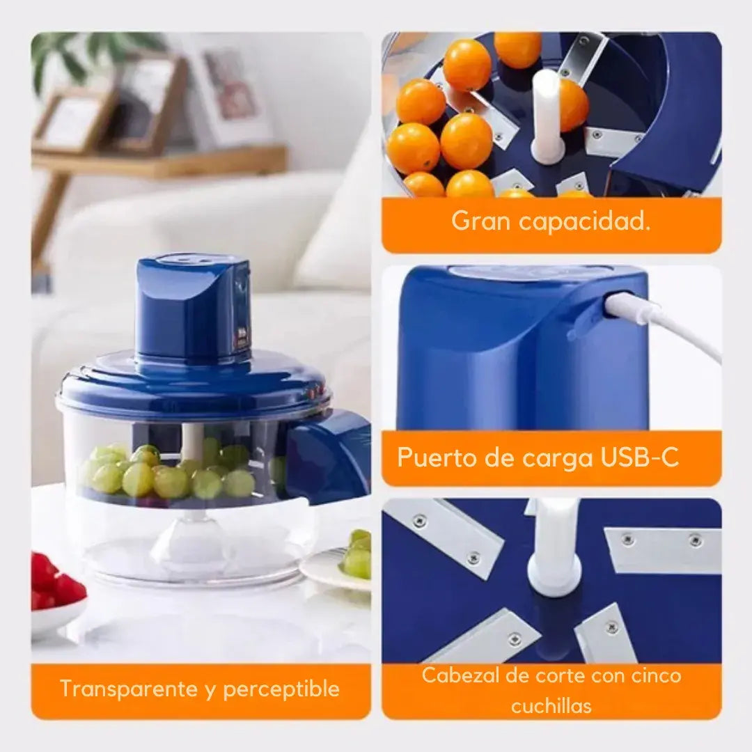 CrystalPeel™ Pelador Eléctrico 3 en 1 de Alta Precisión para Frutas y Verduras 🍇🧄